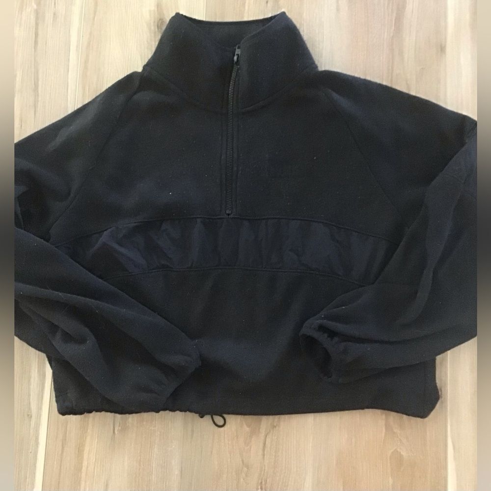 Pink Victorias Secret Fleece Crop Pullover M